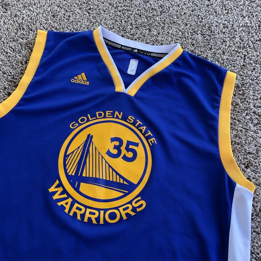 Adidas Golden State Warriors Kevin Durant Jersey Size Adult XL #35 NBA Blue Away